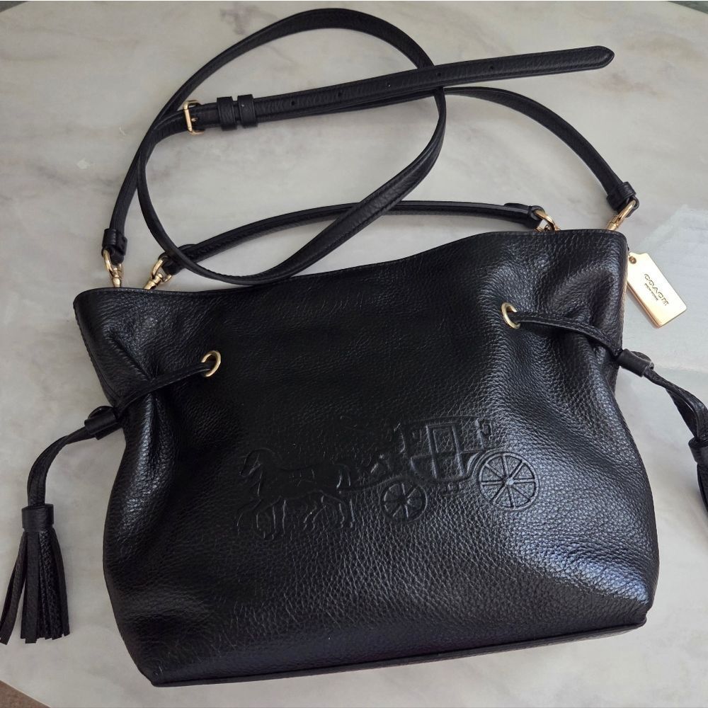 Coach Andy Black Leather Shoulder Bag Crossbody